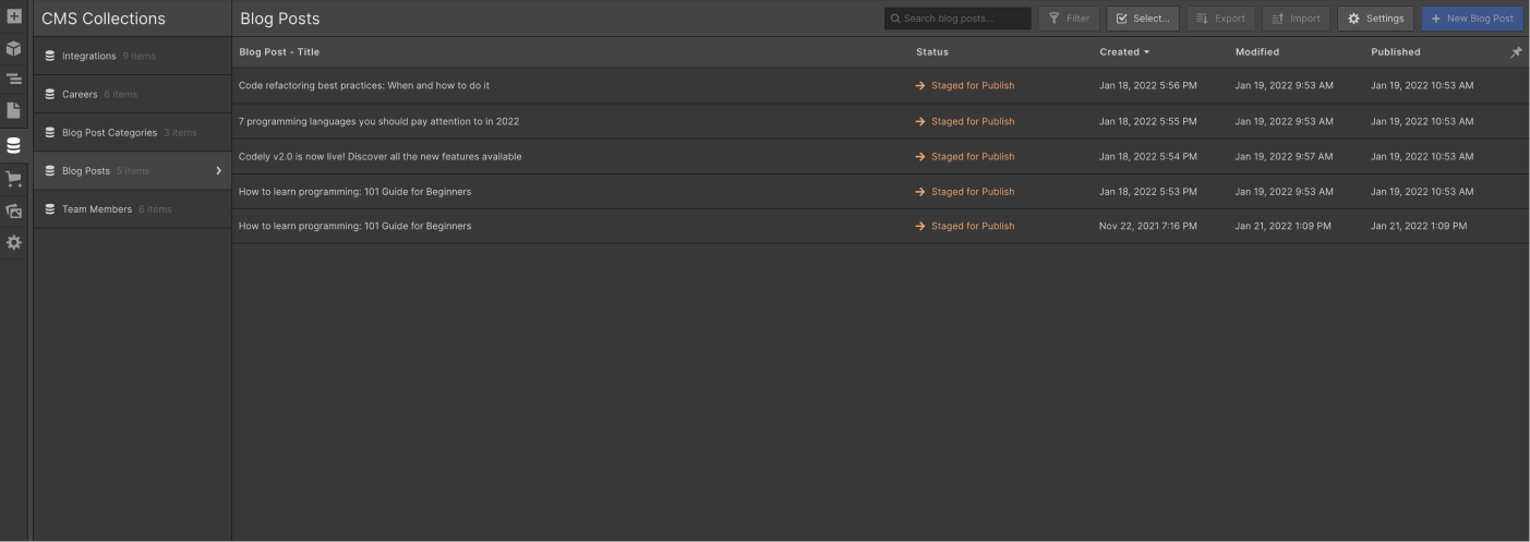 CMS Collection - Kaimei AI Webflow Template