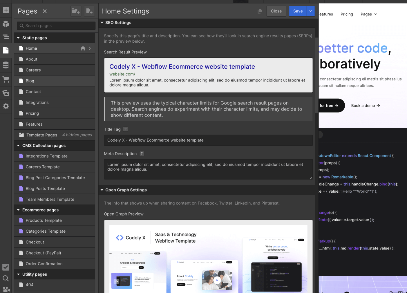 SEO - Kaimei AI Webflow Template